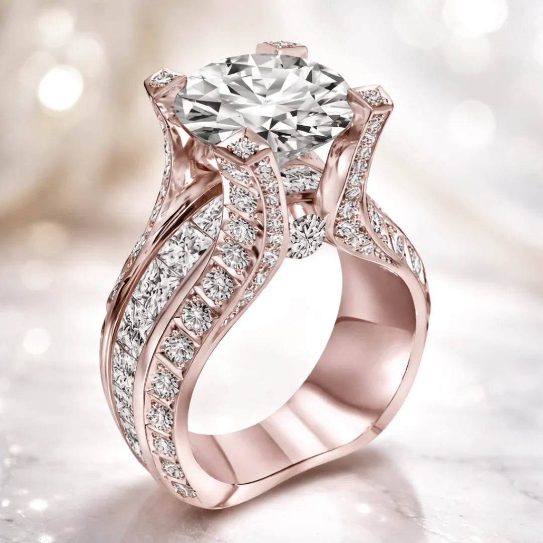 Bague Vintage ornée de Zirconium
