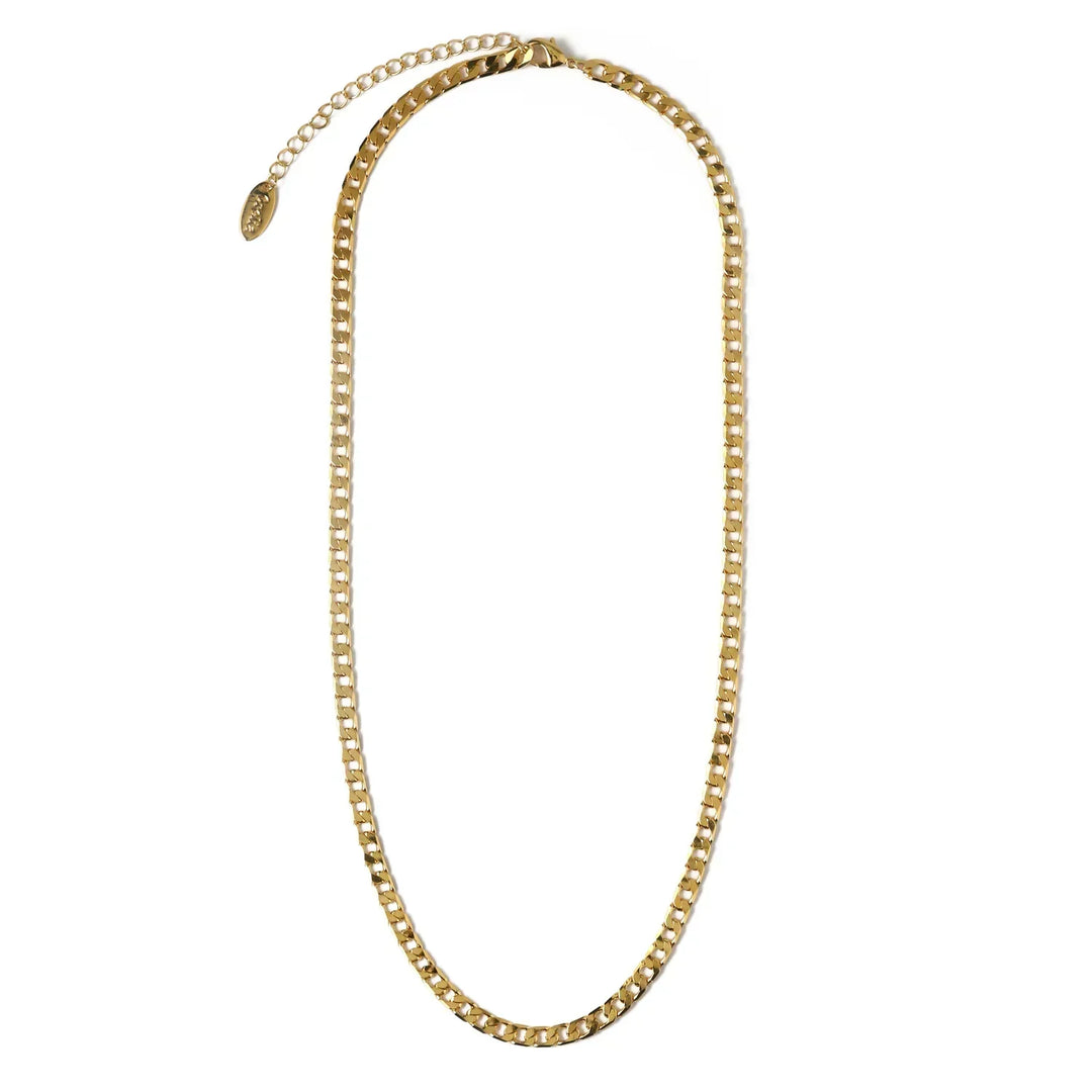 Collier Gourmette Plate en Or