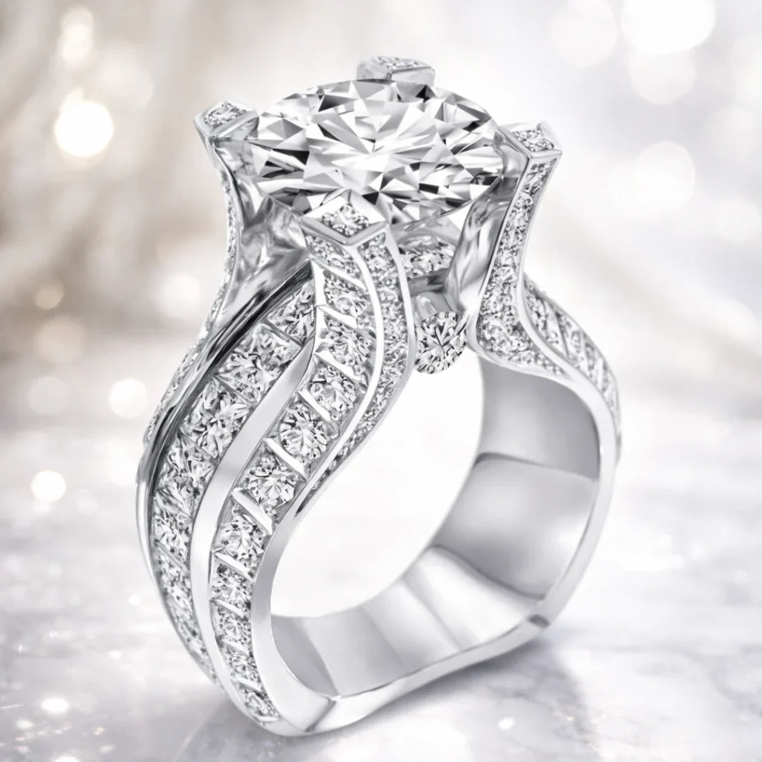 Bague Vintage ornée de Zirconium