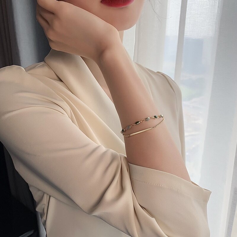 Bracelet à Double Pendentif