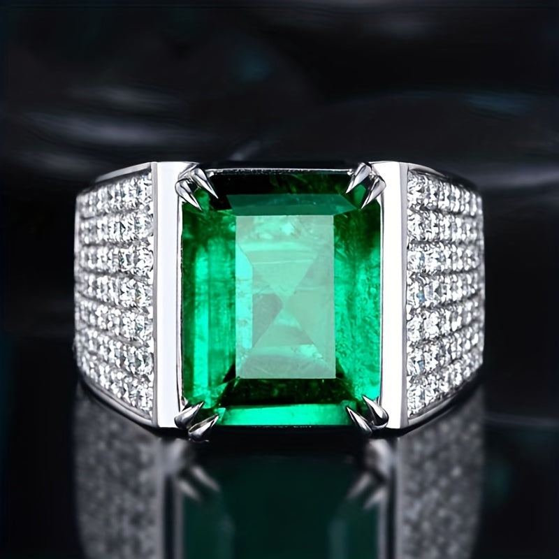 Anneau Elsa en Émeraude et Diamants