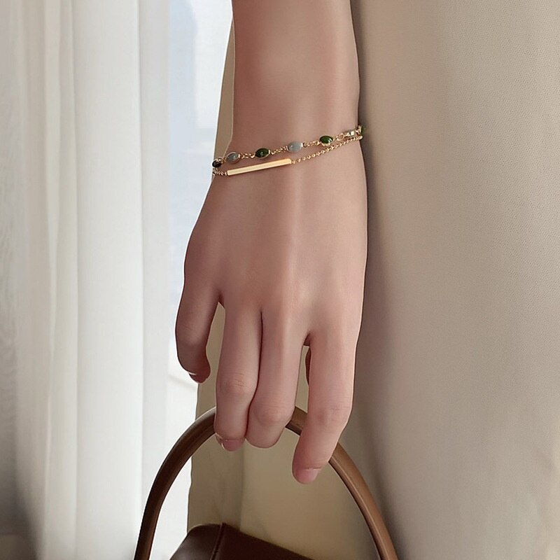Bracelet à Double Pendentif