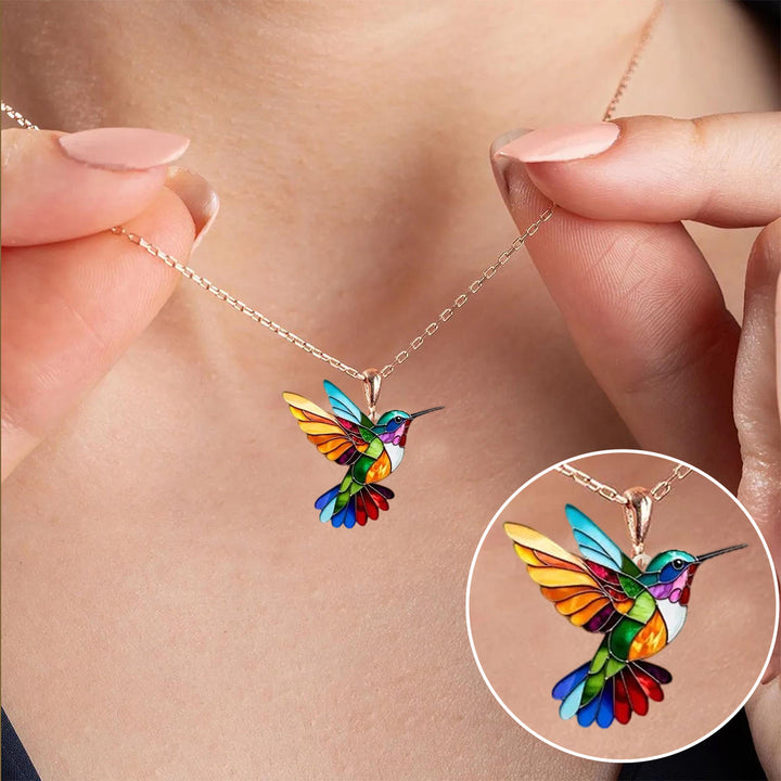 Superbe collier avec colibri + boucles d'oreilles gratuites – Offre spéciale limitée