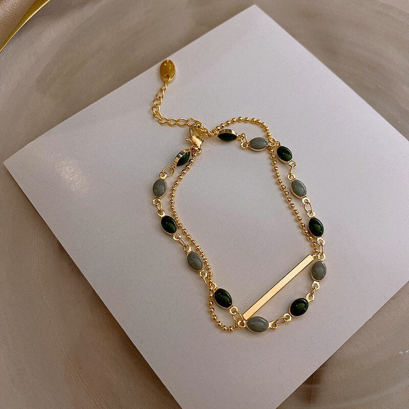 Bracelet à Double Pendentif