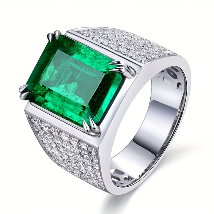 Anneau Elsa en Émeraude et Diamants