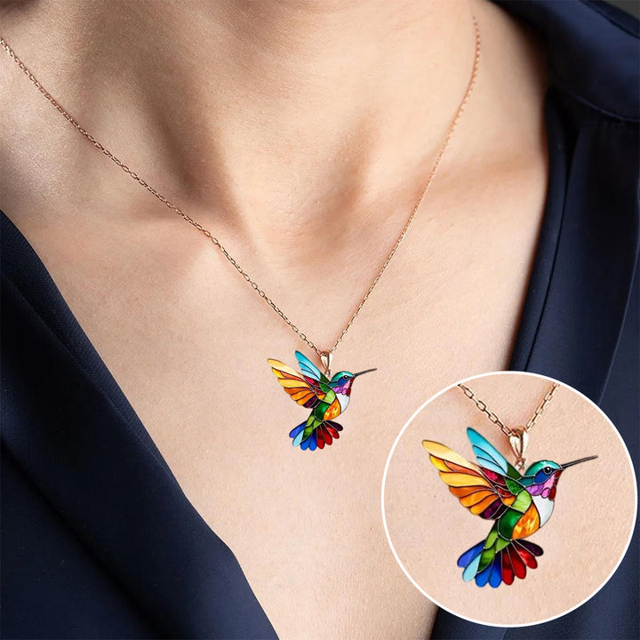 Superbe collier avec colibri + boucles d'oreilles gratuites – Offre spéciale limitée