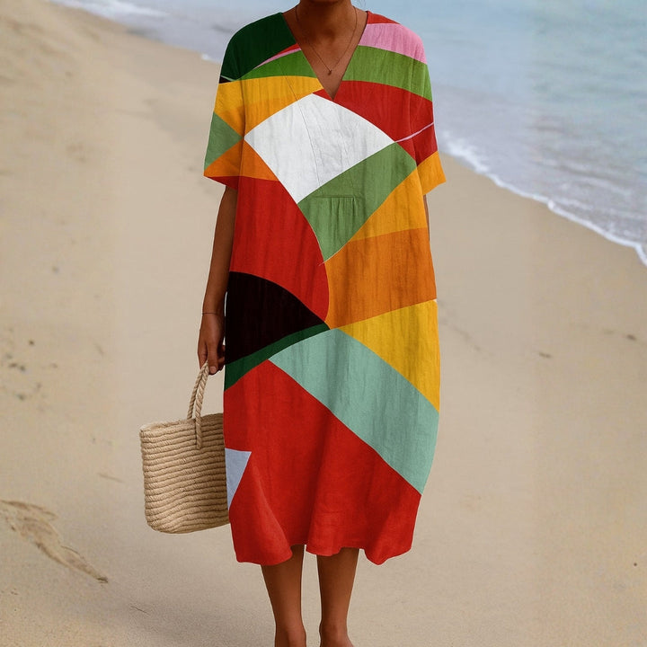 Daniela - Robe Colorée en Patchwork