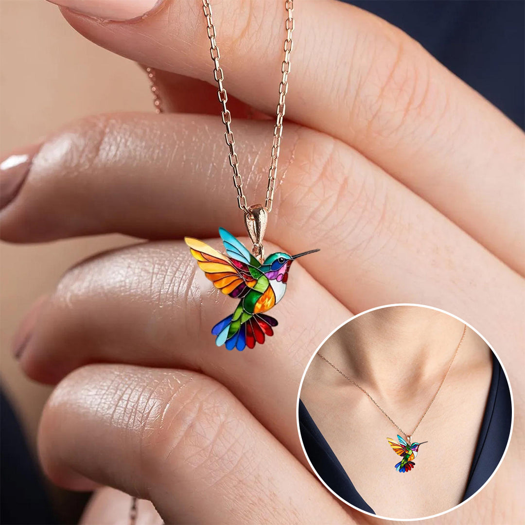 Superbe collier avec colibri + boucles d'oreilles gratuites – Offre spéciale limitée