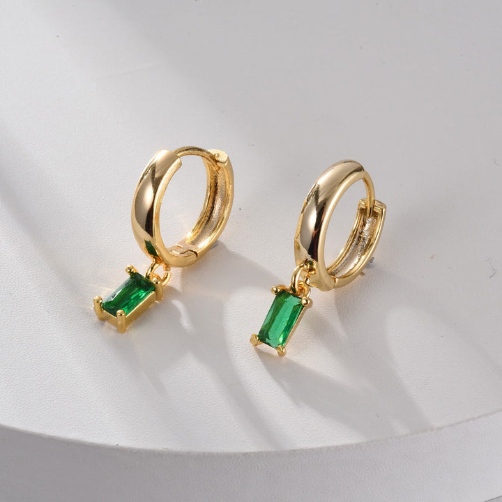 Élégantes Boucles d'Oreilles en Émeraude