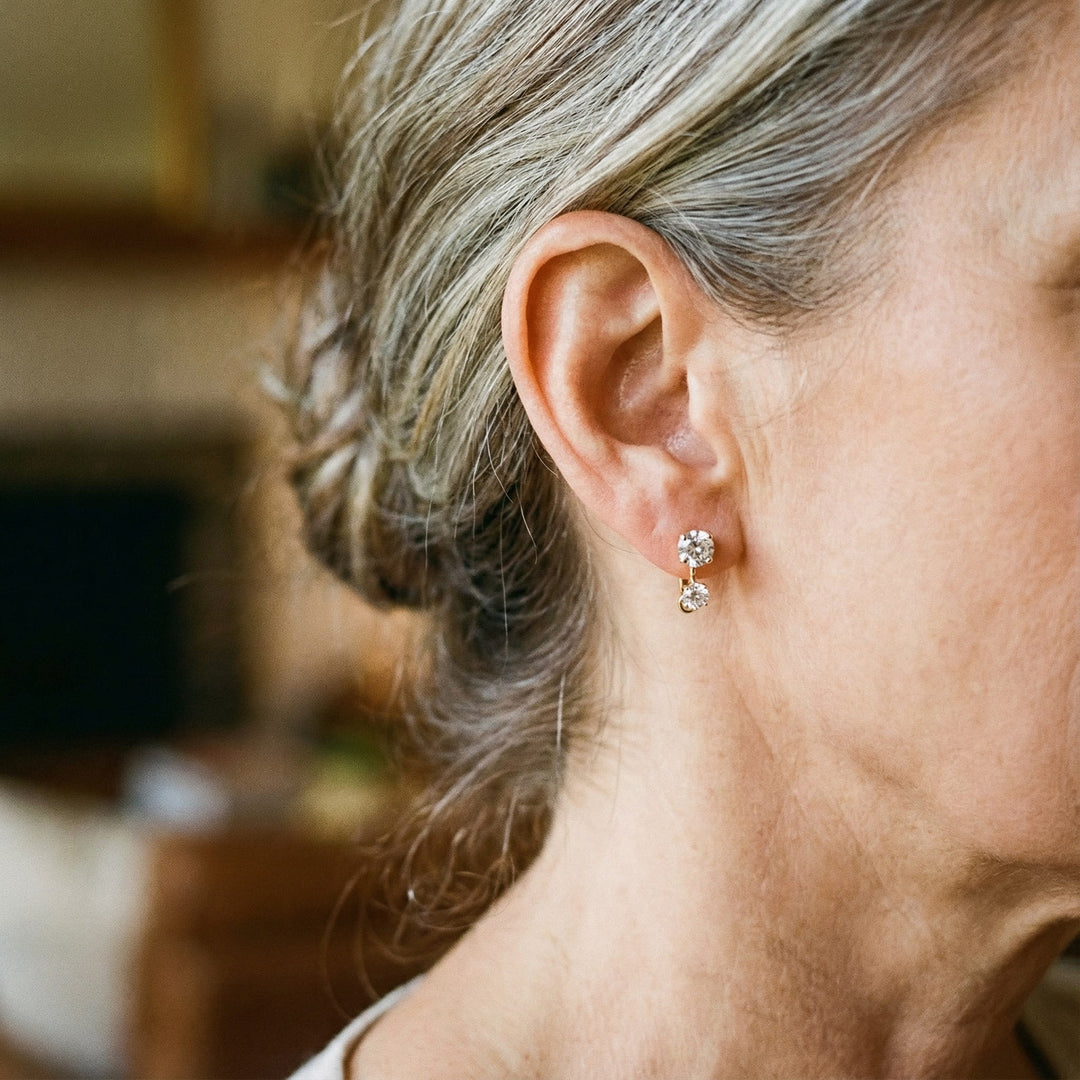 Boucles d'oreilles en Zircon d'Europe et d'Amérique