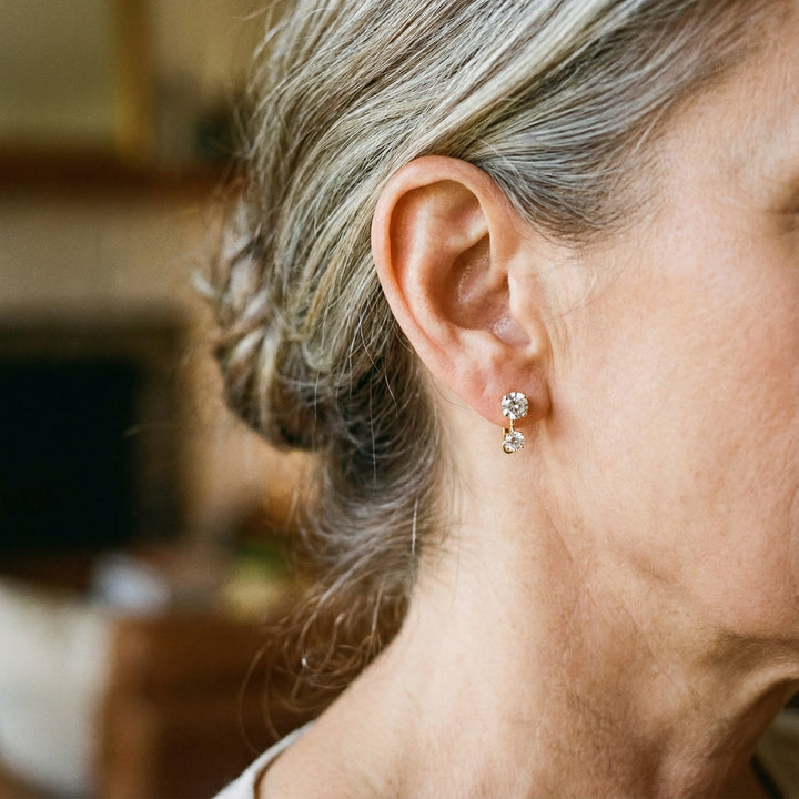 Boucles d'oreilles en Zircon d'Europe et d'Amérique