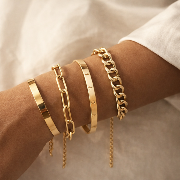 Elan Mercer Bracelet Set | Or