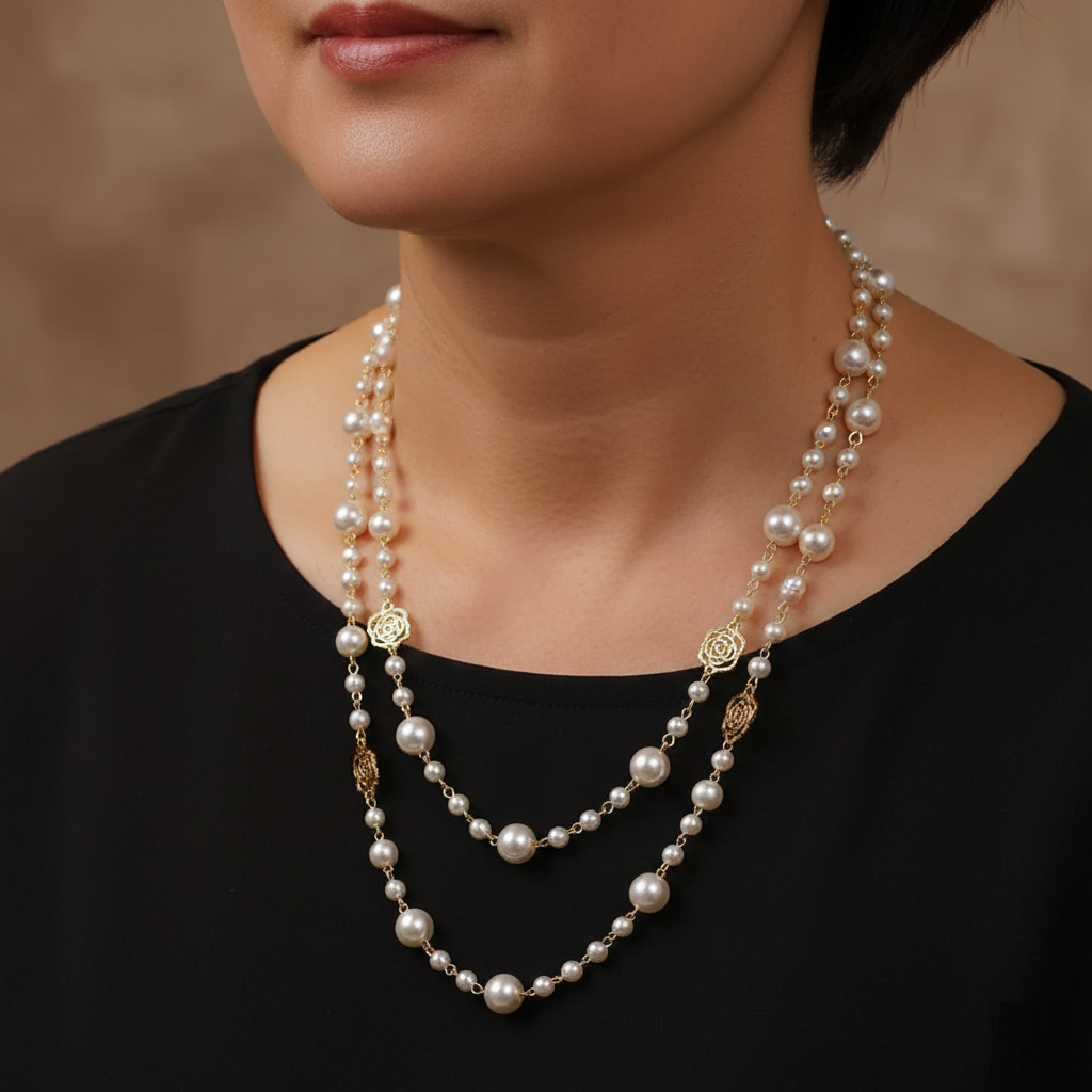 Collier Raffiné en Or avec Perle
