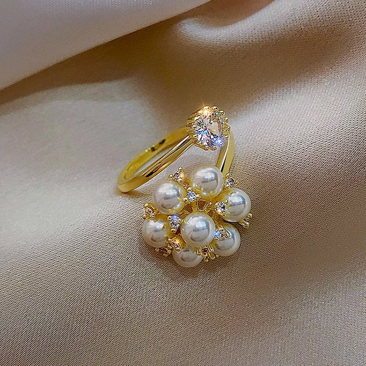 Anneau Réglable avec Jolis Perles
