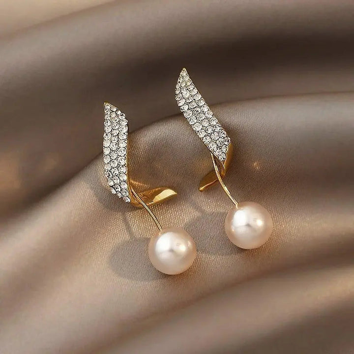 Boucles d'Oreilles en Or ornées de Perles