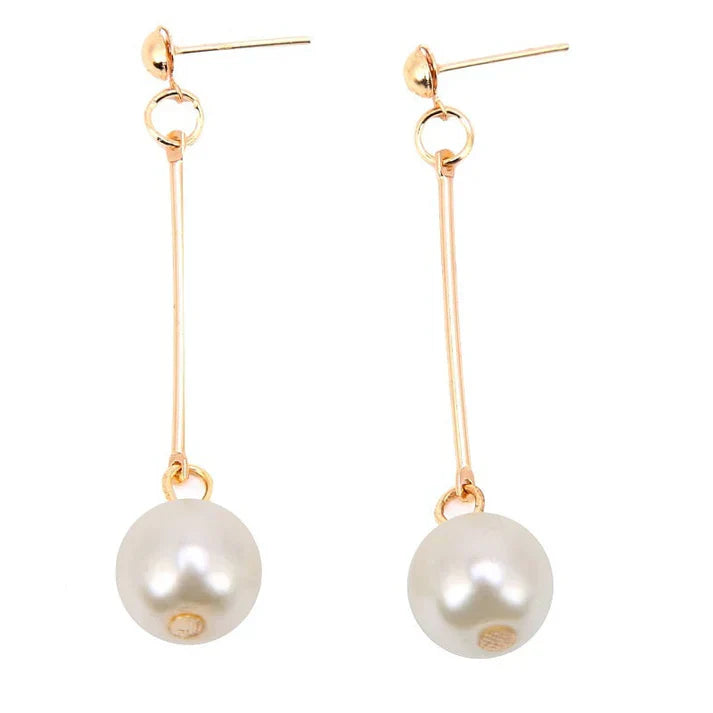 Boucles d'Oreilles Pendantes de Luxe avec Perles Artisanales