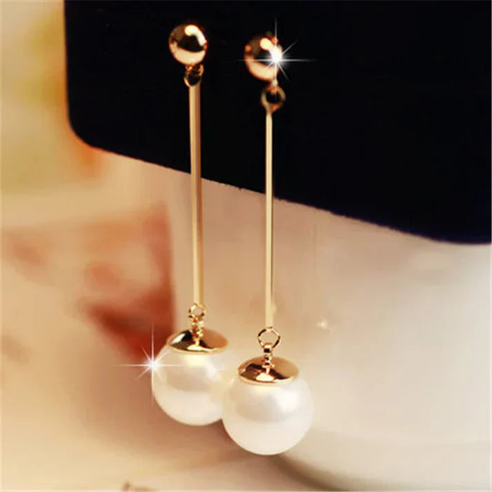 Boucles d'Oreilles Pendantes de Luxe avec Perles Artisanales