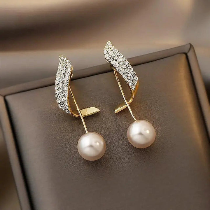 Boucles d'Oreilles en Or ornées de Perles