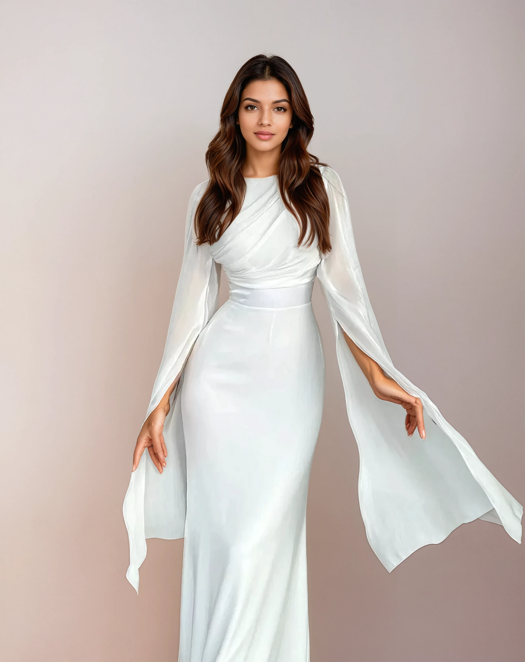 Isabela - Robe Longue en Satin