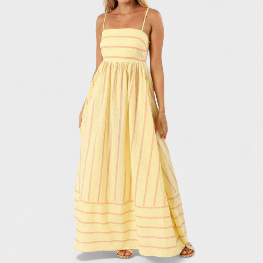 Isabel - Robe longue à rayures