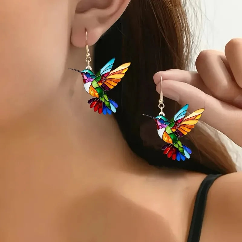 Pendantes en acrylique avec colibri