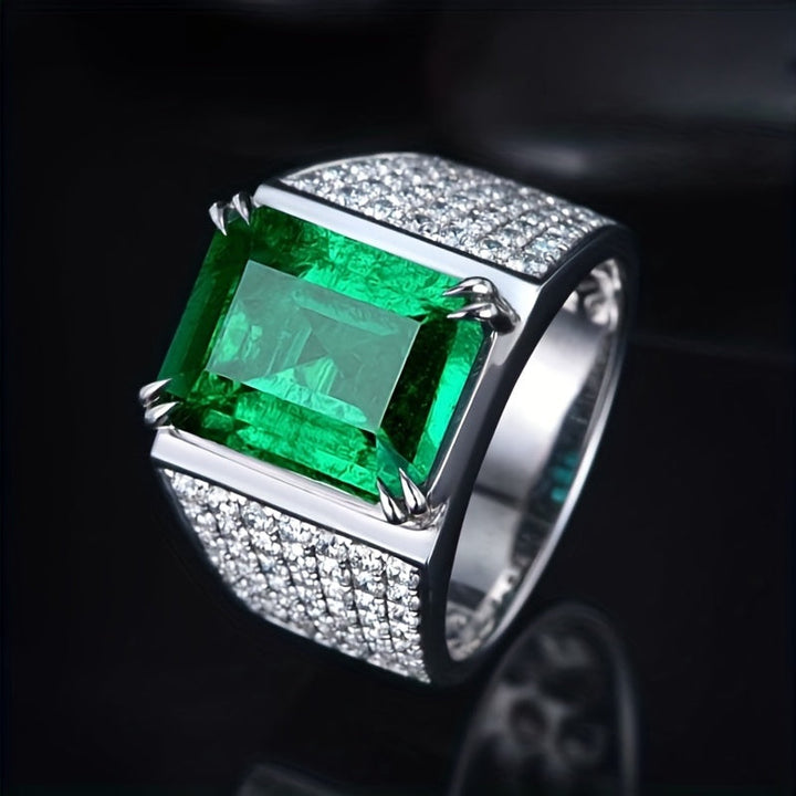 Anneau Elsa en Émeraude et Diamants