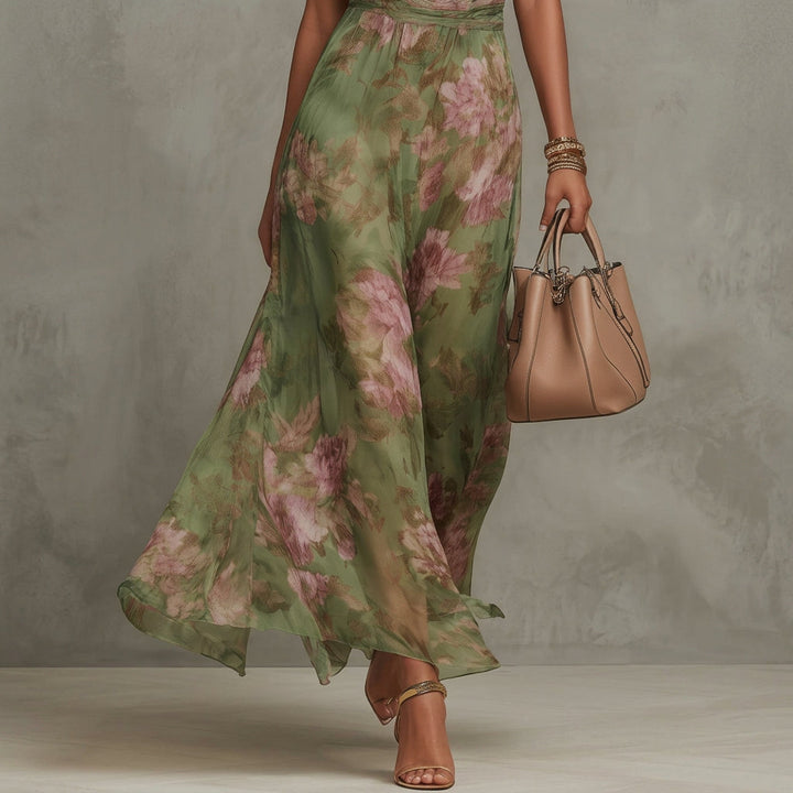 Filipa - Robe Longue Halter Florale