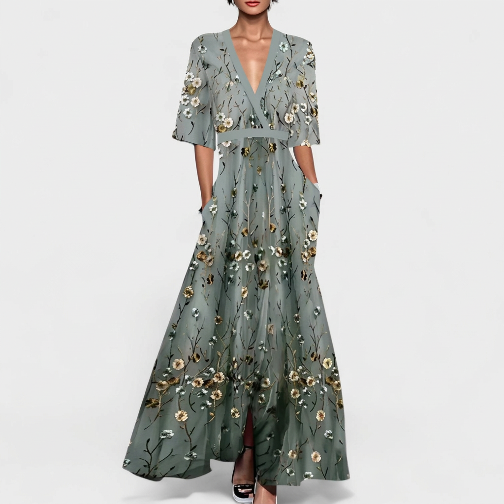 Rute - Robe maxi florale élégante