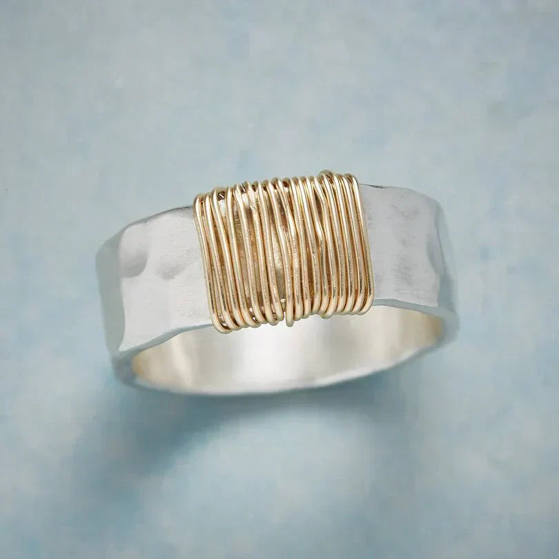 Bague Boho avec Fils Dorés