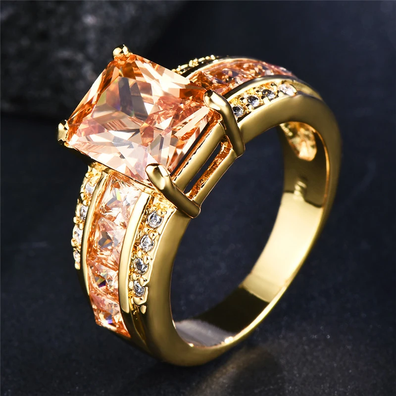 Anneau en Cristal Orange