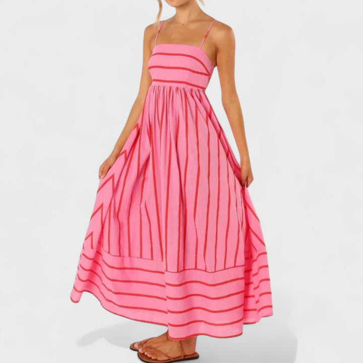Isabel - Robe longue à rayures