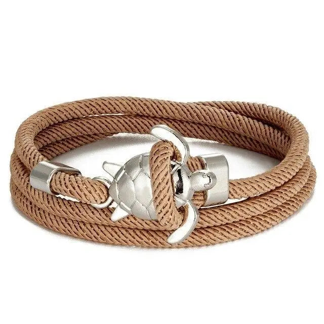 Bracelet Artisanal avec Motif de Tortue Marine